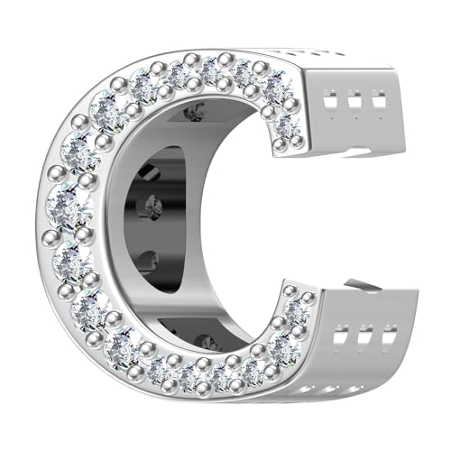 ChenYuTe 925 Sterling Silber Letter Charm A~Z 5A Zirkon Buchstaben Charms Bead Alphabet-Charm Kompatibel mit europäischen Armbänder und Halsketten von ChenYuTe