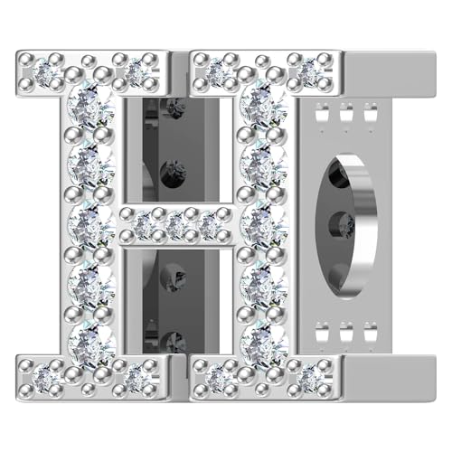 ChenYuTe 925 Sterling Silber Letter Charm A~Z 5A Zirkon Buchstaben Charms Bead Alphabet-Charm Kompatibel mit europäischen Armbänder und Halsketten von ChenYuTe