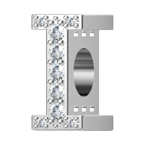 ChenYuTe 925 Sterling Silber Letter Charm A~Z 5A Zirkon Buchstaben Charms Bead Alphabet-Charm Kompatibel mit europäischen Armbänder und Halsketten von ChenYuTe