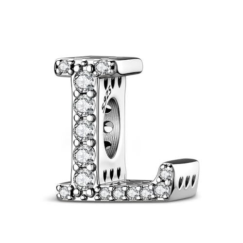 ChenYuTe 925 Sterling Silber Letter Charm A~Z 5A Zirkon Buchstaben Charms Bead Alphabet-Charm Kompatibel mit europäischen Armbänder und Halsketten ChenYuTe 925 Sterling Silber Letter Charm A~Z 5A Zirkon Buchstaben Charms Bead Alphabet-Charm Kompatibel mit europäischen Armbänder und Halsketten von ChenYuTe
