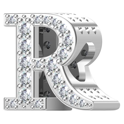 ChenYuTe 925 Sterling Silber Letter Charm A~Z 5A Zirkon Buchstaben Charms Bead Alphabet-Charm Kompatibel mit europäischen Armbänder und Halsketten ChenYuTe 925 Sterling Silber Letter Charm A~Z 5A Zirkon Buchstaben Charms Bead Alphabet-Charm Kompatibel mit europäischen Armbänder und Halsketten von ChenYuTe