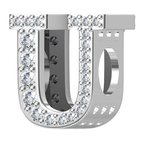 ChenYuTe 925 Sterling Silber Letter Charm A~Z 5A Zirkon Buchstaben Charms Bead Alphabet-Charm Kompatibel mit europäischen Armbänder und Halsketten von ChenYuTe