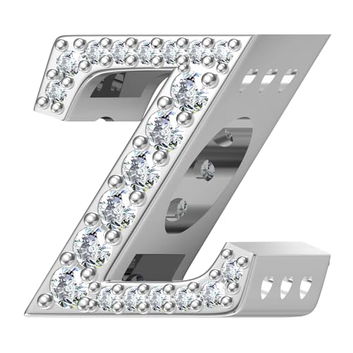ChenYuTe 925 Sterling Silber Letter Charm A~Z 5A Zirkon Buchstaben Charms Bead Alphabet-Charm Kompatibel mit europäischen Armbänder und Halsketten von ChenYuTe
