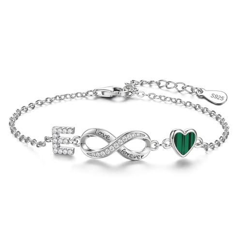 ChenYuTe 925er Sterlingsilber-Armband für Damen mit einem Design aus Unendlichkeitssymbolen, Herzen und den 26 Buchstaben des Alphabets ist das ideale Geschenk für Frauen. von ChenYuTe