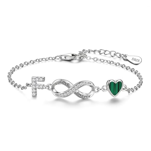 ChenYuTe 925er Sterlingsilber-Armband für Damen mit einem Design aus Unendlichkeitssymbolen, Herzen und den 26 Buchstaben des Alphabets ist das ideale Geschenk für Frauen. von ChenYuTe