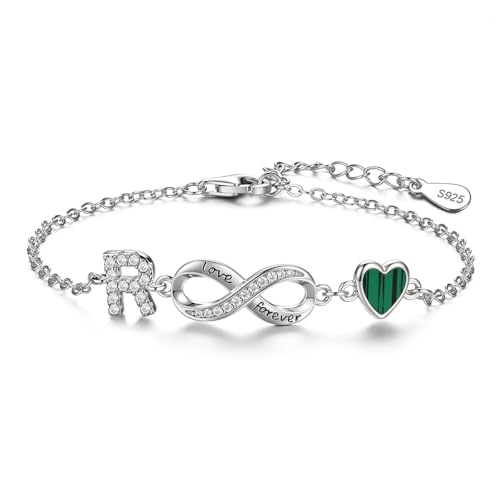 ChenYuTe 925er Sterlingsilber-Armband für Damen mit einem Design aus Unendlichkeitssymbolen, Herzen und den 26 Buchstaben des Alphabets ist das ideale Geschenk für Frauen. von ChenYuTe