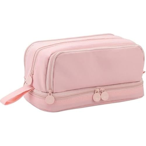 ChengChengJin Federmäppchen mit großem Fassungsvermögen, erweiterbares Federmäppchen mit Fächern, multifunktionaler Schreibwaren-Organizer, rose, SIMPLE von ChengChengJin