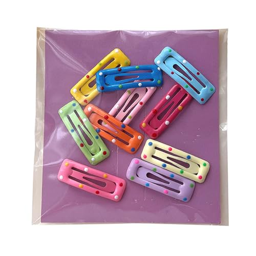 Recclutter Snap-Haarspangen Für Mädchen – 10 Stück Metall-Haarspangen, Sicherer Halt Für Alle Haartypen, Perfekt Für Den Täglichen Gebrauch, Partys Und Festivals von ChengyuWei