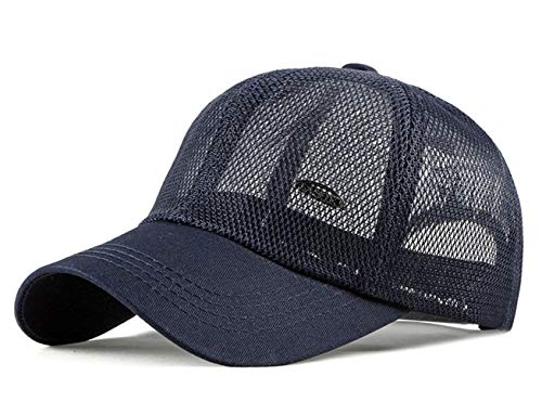 CHENNUO Sommer Mesh Cap Baseballcap Damen Herren Basecap Trucker Cap Outdoor Sport Kappe (Blau) von CHENNUO