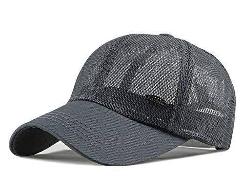 CHENNUO Sommer Mesh Cap Baseballcap Damen Herren Basecap Trucker Cap Outdoor Sport Kappe (Grau) von CHENNUO