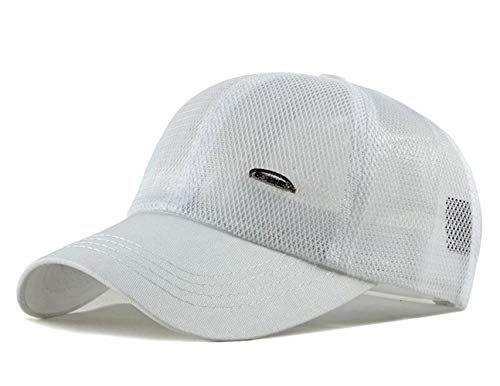 Chennuo Sommer Mesh Cap Baseballcap Damen Herren Basecap Trucker Cap Outdoor Sport Kappe (Weiß) von Chennuo