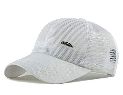 CHENNUO Sommer Mesh Cap Baseballcap Damen Herren Basecap Trucker Cap Outdoor Sport Kappe (Weiß) von CHENNUO