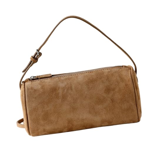 Chenxi Studio 2025 Herbst Winter Wildleder Handtasche Leichte Praktische Crossbody Geldbörse mit mehreren Fächern für Frauen Frauen Wildleder Handtasche Leicht Praktisch, aprikose, One Size von Chenxi Studio