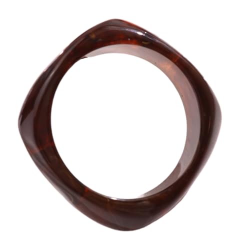 Chenxi Studio Armreif aus Kunstharz, geometrisch, quadratisch, bunt, elegant, für Damen, Schmuck, Geschenk, Accessoire, bunter Statement-Charm-Schmuck, Einheitsgröße, Wie beschrieben von Chenxi Studio