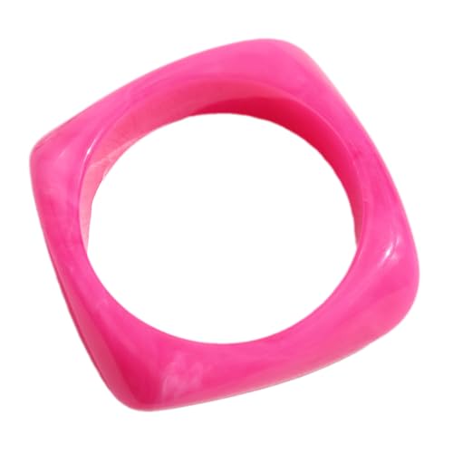 Chenxi Studio Armreif aus Kunstharz, geometrisch, quadratisch, bunt, elegant, für Damen, Schmuck, Geschenk, Accessoire, bunter Statement-Charm-Schmuck, Einheitsgröße, Wie beschrieben von Chenxi Studio