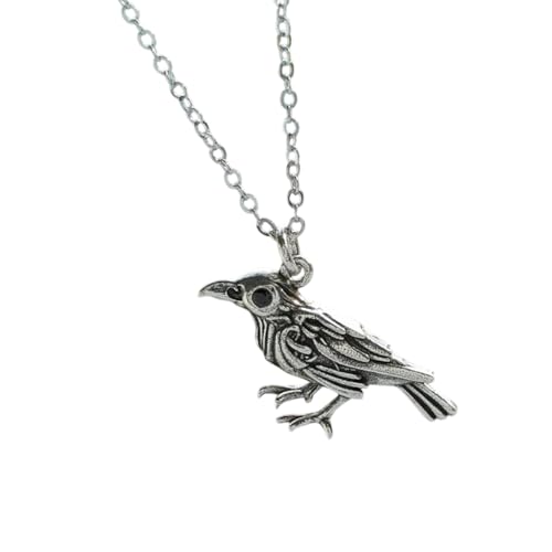Chenxi Studio Halskette mit Gothic-Krähe und Vogel-Motiv, Legierung, Unisex, Schmuck, detaillierte Gravur, Kunstwerk für lässige Outfits, besondere Anlässe, Legierung, Krähen-Halskette Chenxi Studio Halskette mit Gothic-Krähe und Vogel-Motiv, Legierung, Unisex, Schmuck, detaillierte Gravur, Kunstwerk für lässige Outfits, besondere Anlässe, Legierung, Krähen-Halskette von Chenxi Studio