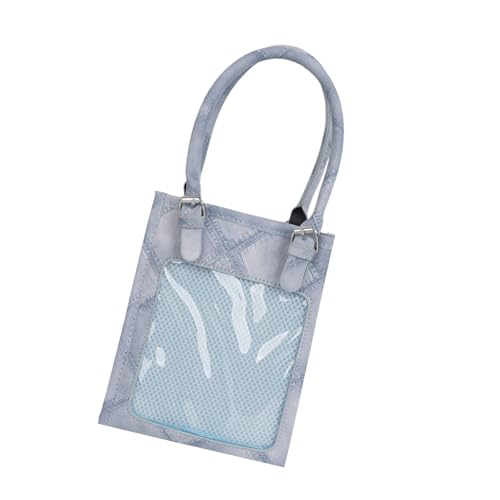 Chenxi Studio Leichte Umhängetasche mit Anime-Thema und verstellbarem Riemen, PU-Leder, Crossbody-Tasche mit Tragegriff oben, für Schule, Nylon-Schultertasche, D, One Size von Chenxi Studio