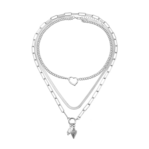 Chenxi Studio Moderne Halskette mit Herz-Anhänger, stilvolle Kette, Muschel- und Herzschmuck, geeignet für Mode-Enthusiasten, niedlicher und trendiger Schmuck für Teenager und Mädchen Chenxi Studio Moderne Halskette mit Herz-Anhänger, stilvolle Kette, Muschel- und Herzschmuck, geeignet für Mode-Enthusiasten, niedlicher und trendiger Schmuck für Teenager und Mädchen von Chenxi Studio