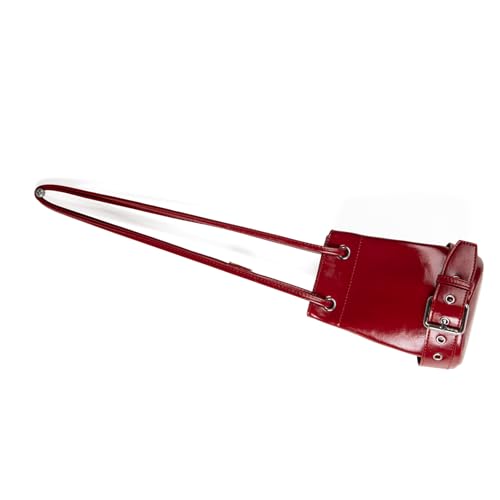 Chenxi Studio Modische Umhängetasche mit sicherem Kordelzug-Design, großer Stauraum, PU, weiche Textur, trendige Umhängetasche, Damen-Handtasche, rot, One Size Chenxi Studio Modische Umhängetasche mit sicherem Kordelzug-Design, großer Stauraum, PU, weiche Textur, trendige Umhängetasche, Damen-Handtasche, rot, One Size von Chenxi Studio