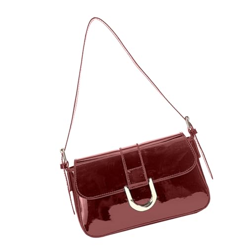 Damen-Umhängetasche, koreanischer Stil, Achseltasche, Retro, Crossbody, PU-Leder, Achseln, Pendeln, für den täglichen Gebrauch, Achselhöhle, koreanische Stile, Crossbody, modisch, Schulterunterarm, B von Chenxi Studio