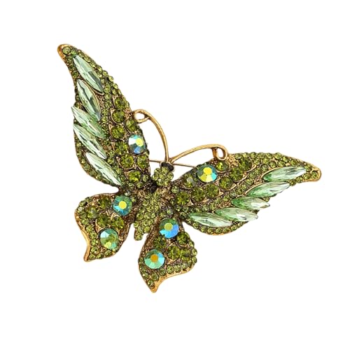 Diamantverzierter emaillierter Schmetterlings-Schmuck, Legierung, anspruchsvolles Design für Partys oder lässiges Styling, Partykleidung, Schmetterlings-Accessoire, Einheitsgröße, Wie beschrieben von Chenxi Studio