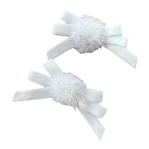 Haarspangen mit süßer pelziger Schleife, 2 Stück, faule Haarnadel, Entenschnabel, Haarspangen für Damen, seitlicher Pony, Haarstyling-Werkzeug Haarspangen mit süßer pelziger Schleife, 2 Stück, faule Haarnadel, Entenschnabel, Haarspangen für Damen, seitlicher Pony, Haarstyling-Werkzeug von Chenxi Studio