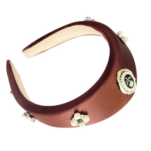 Retro-inspiriertes Haarband mit Rosen und Perlen für Damen, Haarschmuck für modische Anlässe wie Verabredungen oder Veranstaltungen von Chenxi Studio