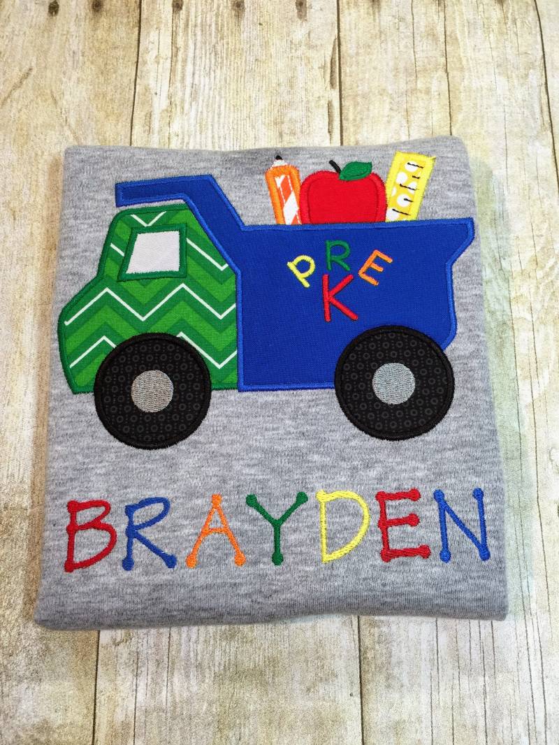 Zurück Zu Schule Kieshebewerk Angepasste Shirt von CheriEmbroidery