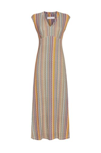 Cherie Line Ärmelloses Kleid mit V-Ausschnitt Farbe Cayenne, Größe 40 von Cherie Line
