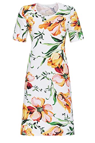 Cherie Line Damen *Nachthemd mit Floraldessin Weiss 48 3271009,Weiss, 48 von Chérie Line