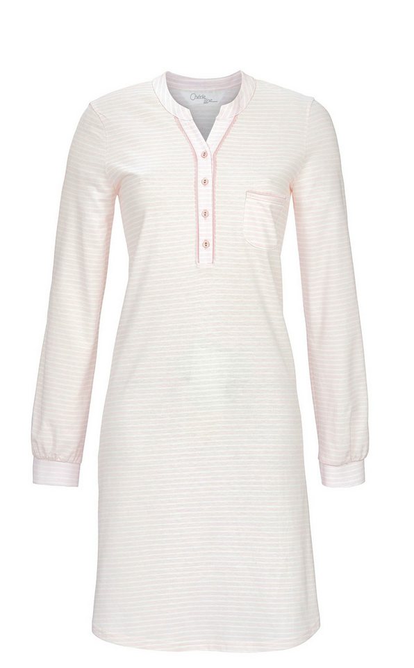 Chérie Line Nachthemd mit feinem Ringel und Knopfleiste feiner Ringel von Chérie Line