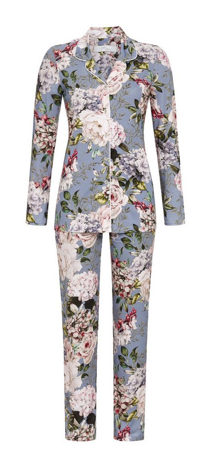 Chérie Line Pyjama im Floraldessin mit durchgeknöpftem Oberteil (2 tlg) von Chérie Line