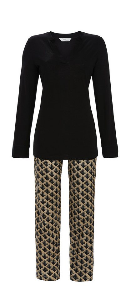 Chérie Line Pyjama mit V-Ausschnitt und gemusterter Hose von Chérie Line
