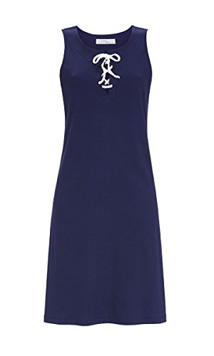 Cherie Line Ringella 8271015 Damen Nachthemd Kleid ohne Arm 100% Baumwolle Marine Blau Gr. 44 von Cherie Line