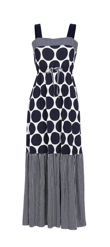 Chérie Line Sommerkleid im Mustermix mit breiten Trägern Tunnelzug mit Bindeband von Chérie Line