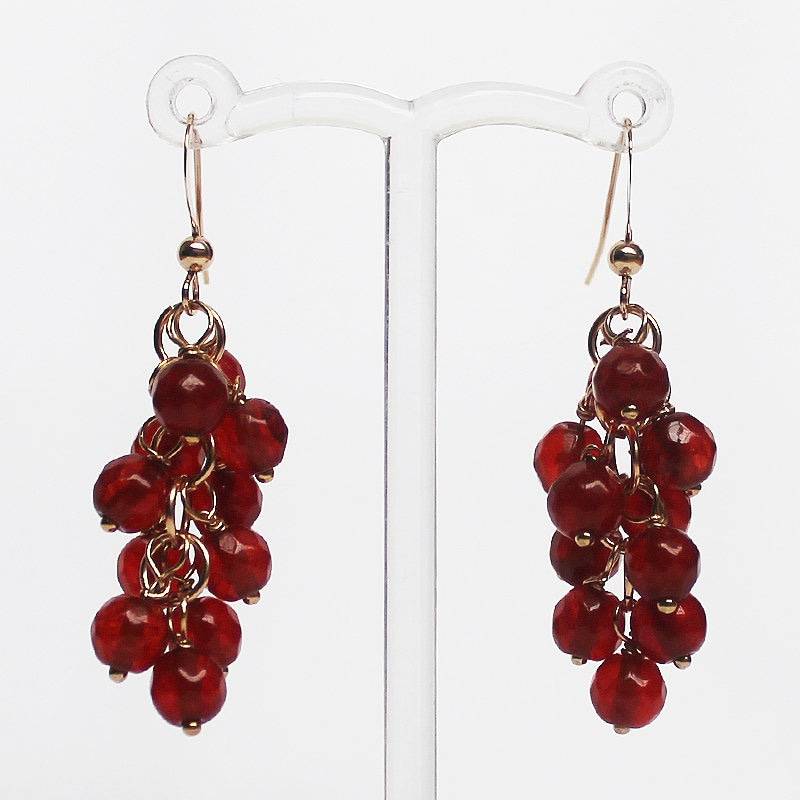 Facettierte Rote Edelstein-Cluster Baumeln Ohrringe | Gelbgold, Rosegold Oder 925 Sterling Silber Natürlicher Roter Onyx Facettierte Rote Edelstein-Cluster Baumeln Ohrringe | Gelbgold, Rosegold Oder 925 Sterling Silber Natürlicher Roter Onyx von CherishByFiona