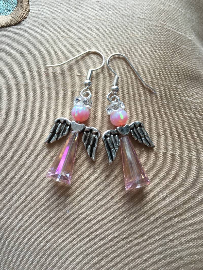 Handgemachte Schutzengel Ohrringe Mit Geburtsstein von CherishYourAngels