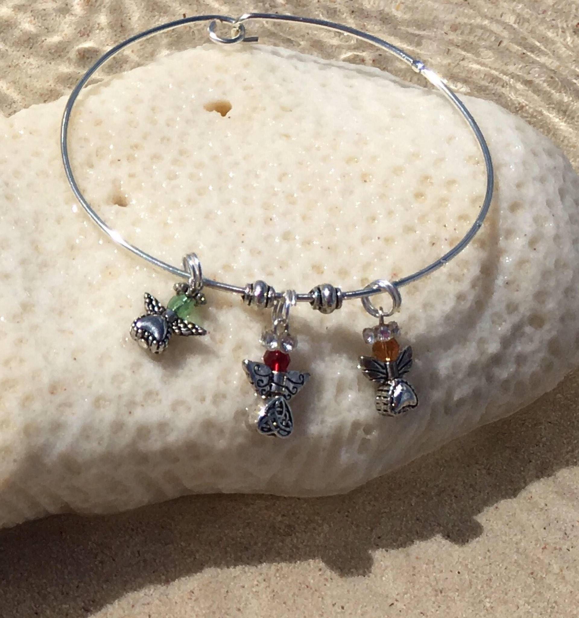 Schutz-Engel Charm Armband Handgemachte Engel Birthstone Mit Einem Charme Schutz-Engel Charm Armband Handgemachte Engel Birthstone Mit Einem Charme von CherishYourAngels