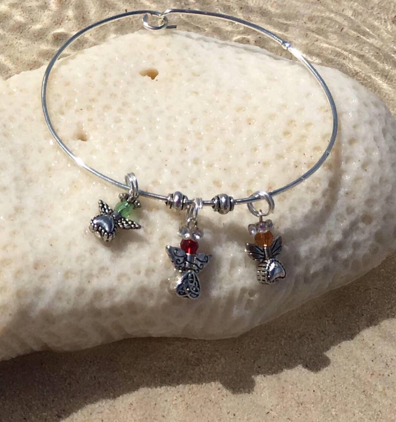Schutz-Engel Charm Armband Handgemachte Engel Birthstone Mit Einem Charme Schutz-Engel Charm Armband Handgemachte Engel Birthstone Mit Einem Charme von CherishYourAngels