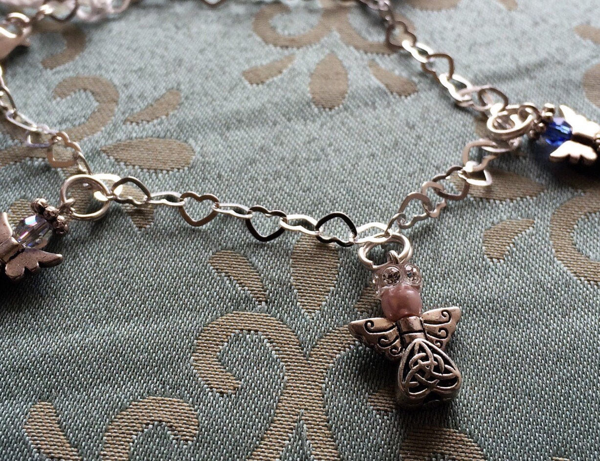 Schutz-Engel Charm Armband Handgemachte Engel Birthstone Mit Einem Charme Schutz-Engel Charm Armband Handgemachte Engel Birthstone Mit Einem Charme von CherishYourAngels