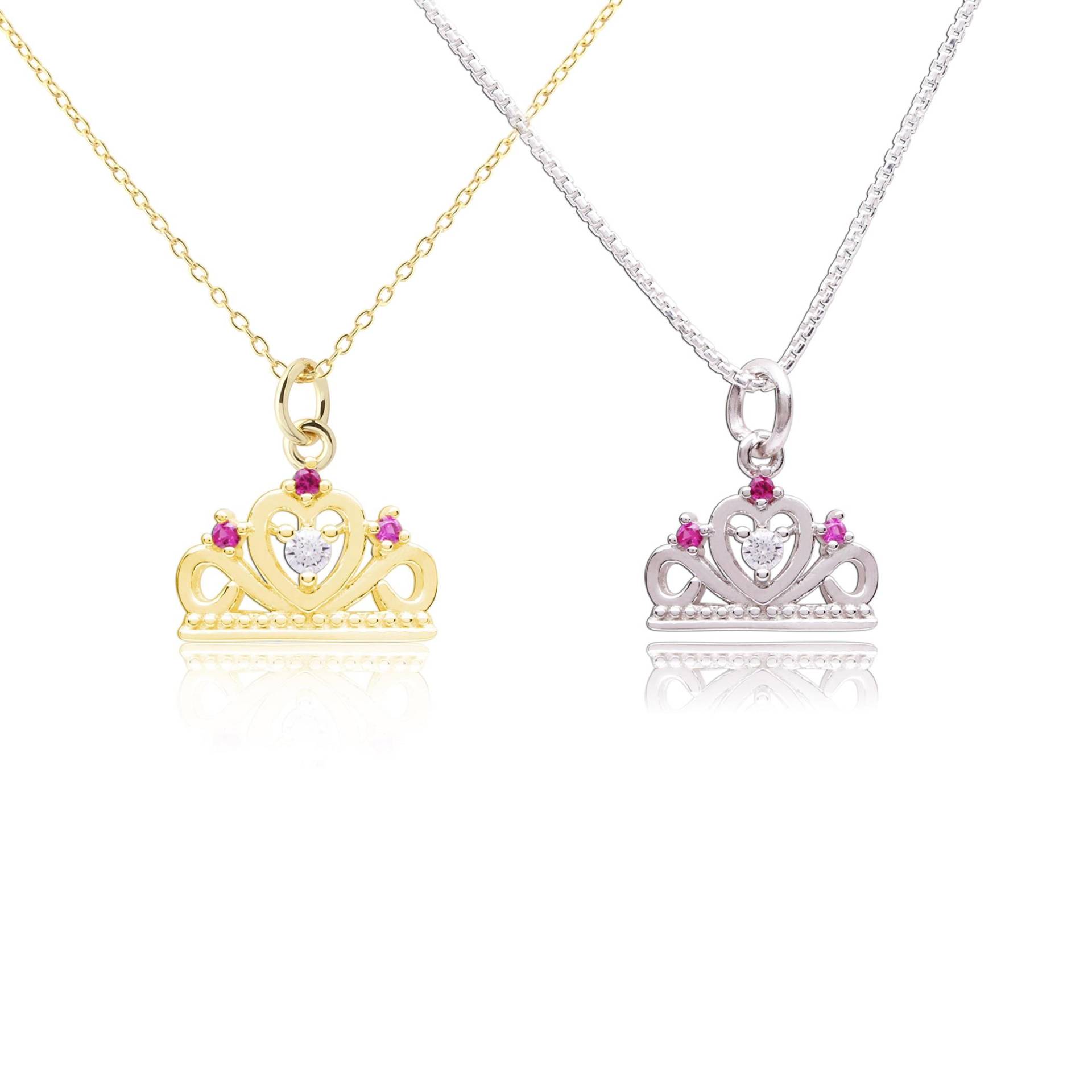 Fee Prinzessin Tiara Halskette Für Mädchen - Sterling Silber Oder 14K Vergoldet, Kleines Schmuck, Kleinkind, Kinder Geschenk, Charm, Krone von CherishedMomentShop