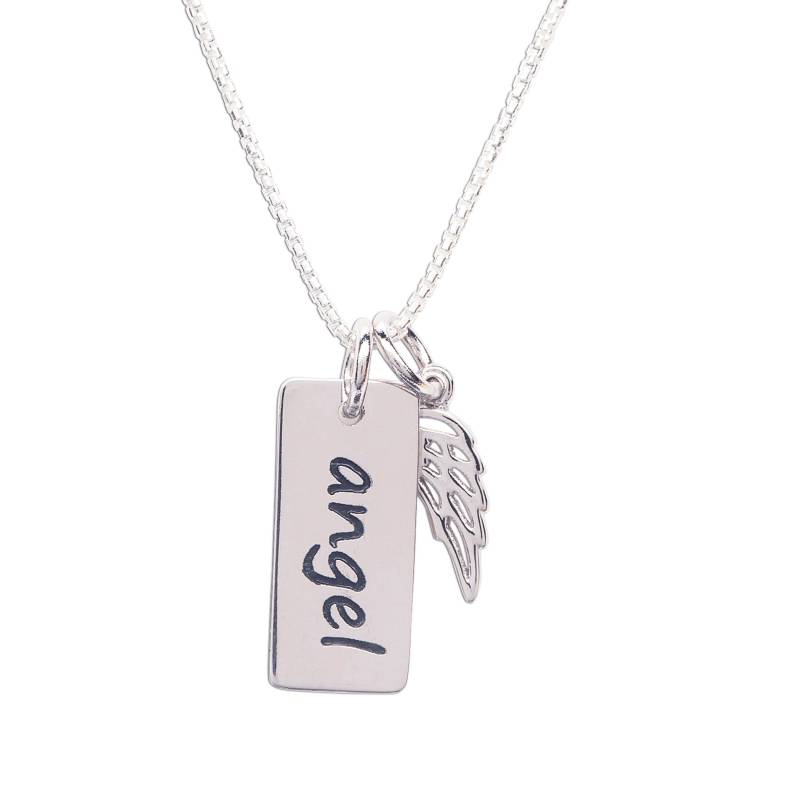 Individuelle Sterling Silber Engel Charm Halskette Mit Engelsflügeln, Gedenkgeschenk Oder Trauergeschenk Für Mädchen, Jugendliche Frauen, Beste von CherishedMomentShop