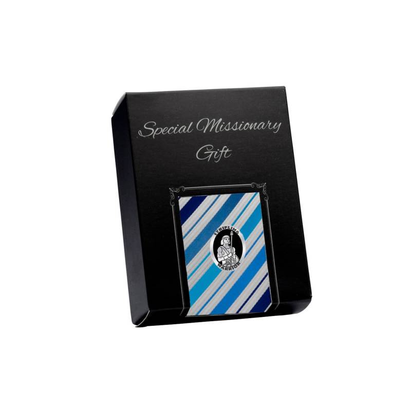 Lds Missionary Geschenk Mit Blauer Streifen Krawatte Und Stripling Krieger Krawattennadel Geschenkset Für Mormonen Missionar von CherishedMomentShop
