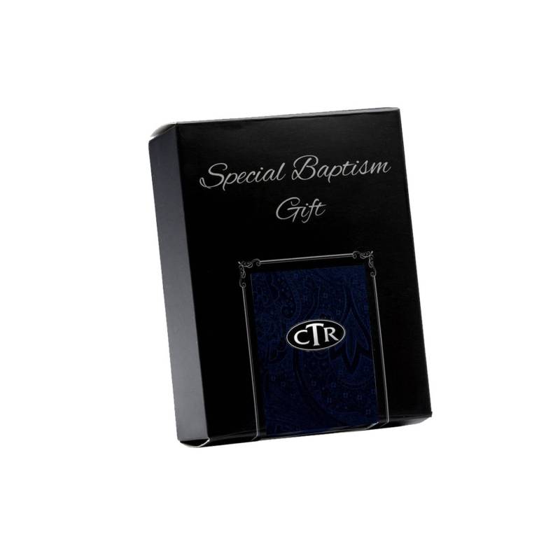 Lds Taufe Navy Paisley Krawatte Mit Ctr Krawattennadel in Geschenkbox Für Mormon Jungen Taufgeschenk, Jugend Blau Krawatte, Dunkelblau Kirchen von CherishedMomentShop