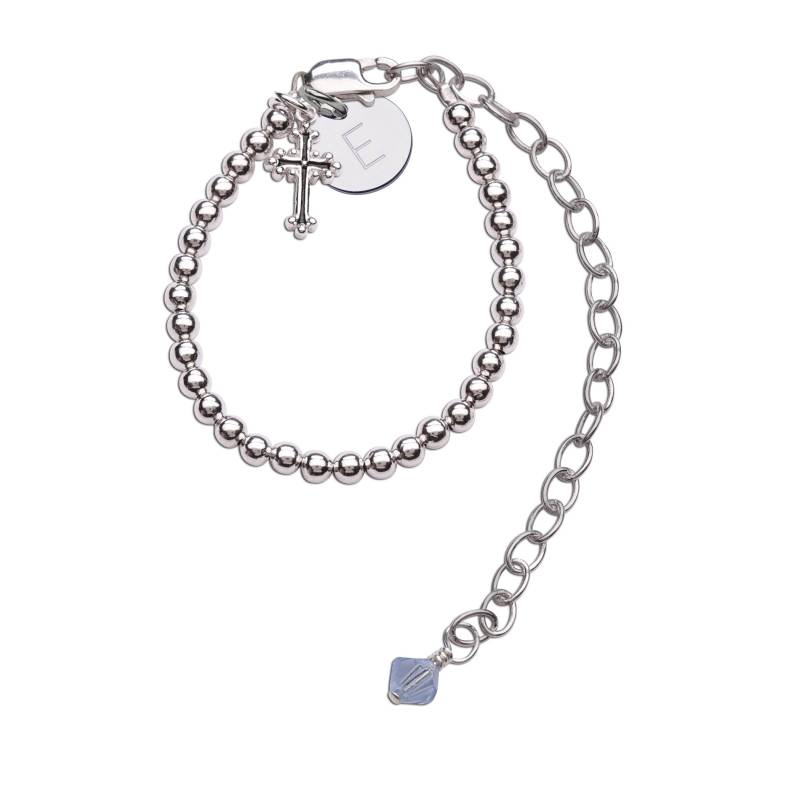 Personalisierte Sterling Silber Taufe Braut ™ Andenken Armband Für Säugling Jungen Oder Taufgeschenk von CherishedMomentShop