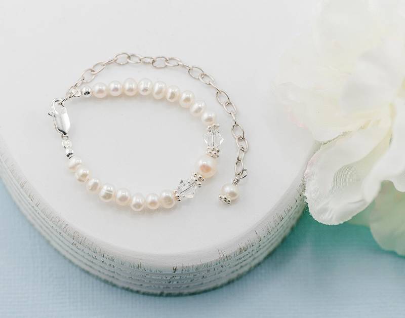Schönes Baby, Braut-Armband Aus Sterlingsilber Und Süßwasserperlen Für Neugeborene, Säugling, Mädchen, Andenken, Geschenk Enkelin von CherishedMomentShop