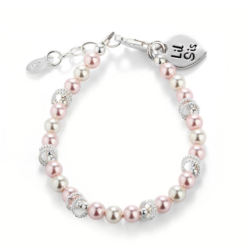 "sterling Silber "Lil Sis" Charm Armband Kleine Schwester Geschenk, Kleinkinder, Säugling, Neugeborenen Baby Mädchen Dusche Enkelin Siblings von CherishedMomentShop