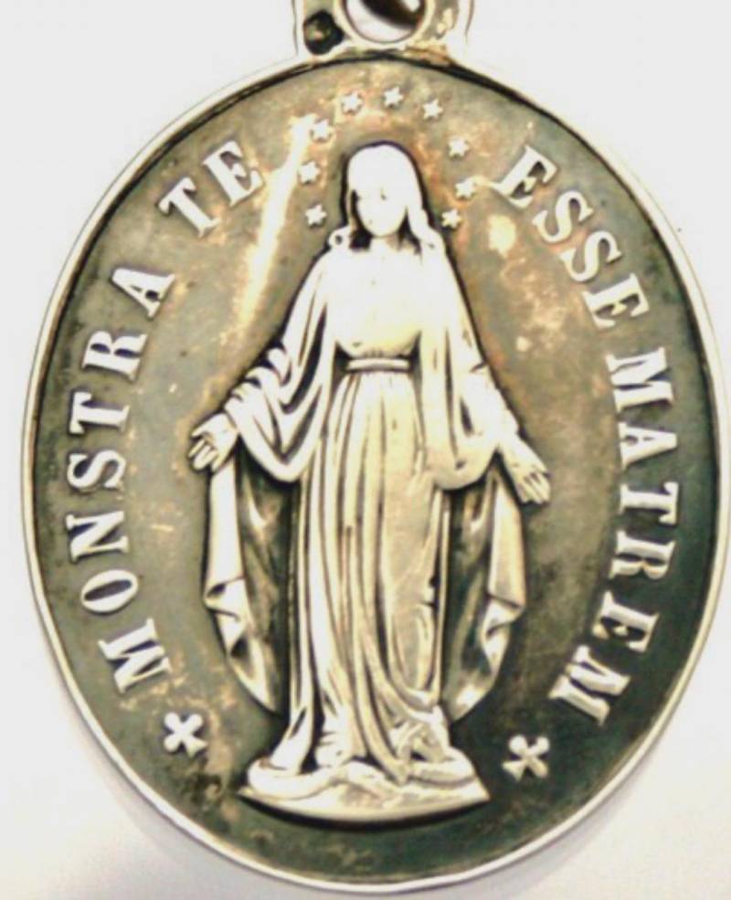 Antike Kinder Der Heiligen Maria Religiöse Nonne's Medal Auf 18 "sterling Silber Rolo Kette von CherishedSaints