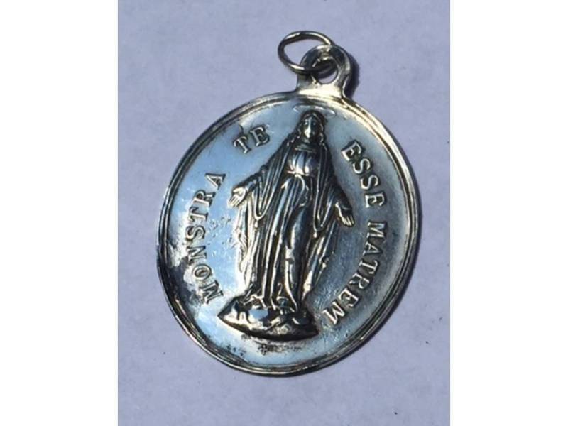 Vintage Kinder Der Heiligen Maria Religiöse Nonne Medaille Auf 18 "sterling Silber Rolo Kette von CherishedSaints