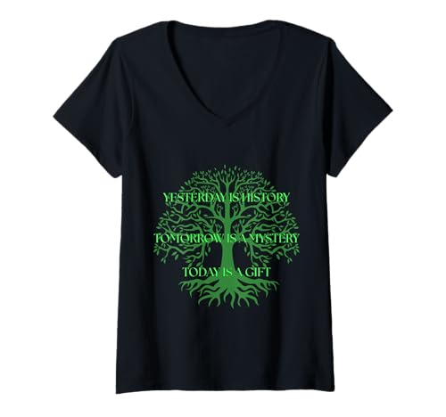 Damen Heute ist EIN Segen, inspirierende Zitate, Motivationsbaum T-Shirt mit V-Ausschnitt Damen Heute ist EIN Segen, inspirierende Zitate, Motivationsbaum T-Shirt mit V-Ausschnitt von Cherishing Every Day Motivation Spiritual Tree